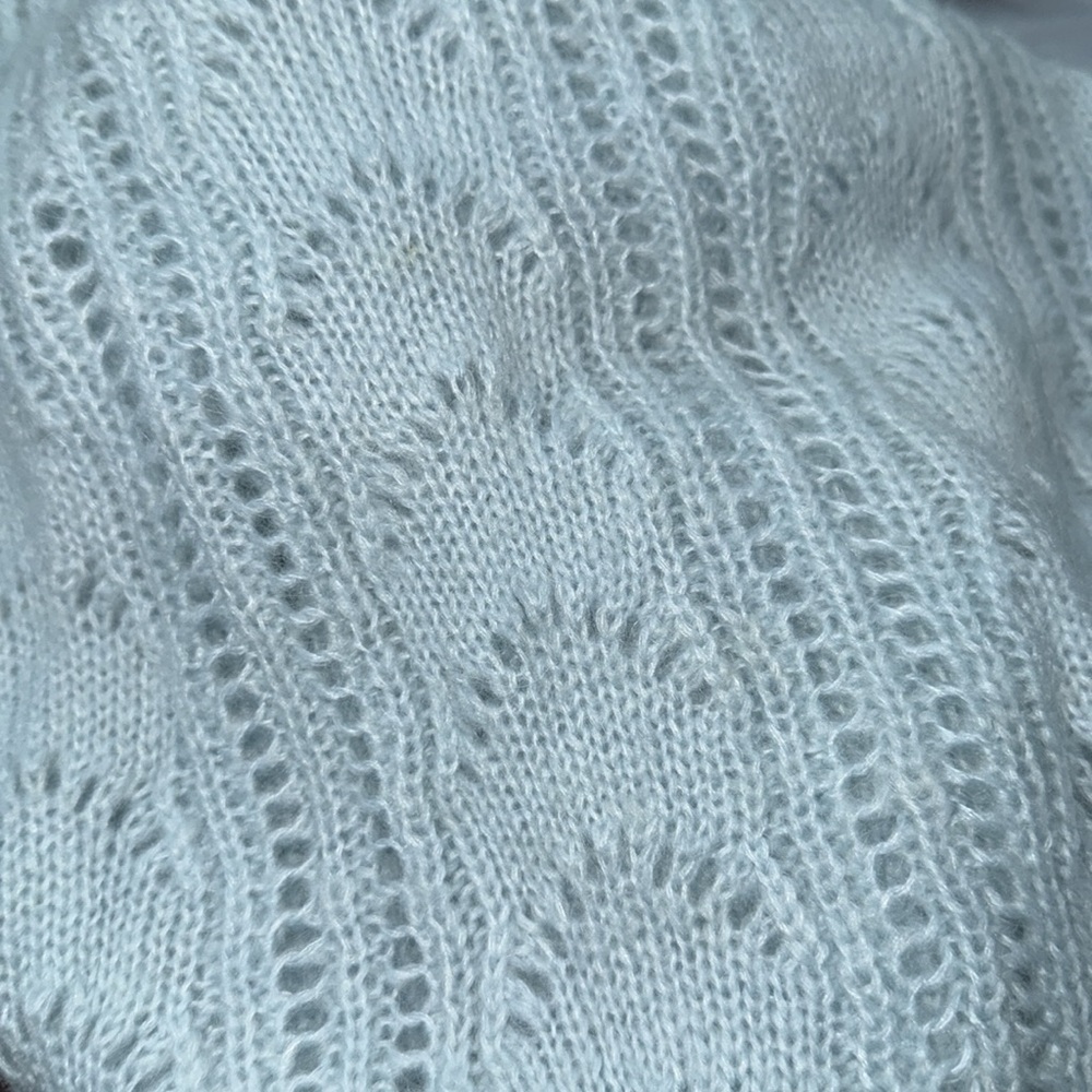 Boden Light Blue V-Neck Sweater - Picture 6 of 8